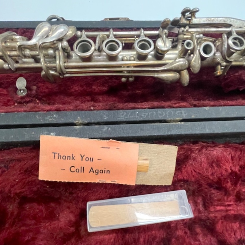 Vintage Silver Clarinet C. J. Boston Elkhart Indiana in Case - Picture 2 of 15